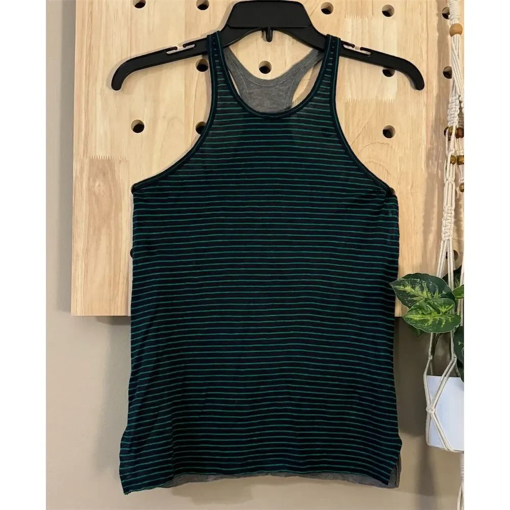 Alexander Wang Women's‎ Striped Racerback Tank Top Multicolor Size M Sleeveless